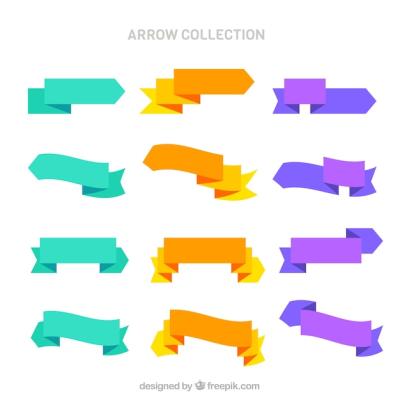 Colored Ribbon Arrows – Free Download, Free Stock Photo