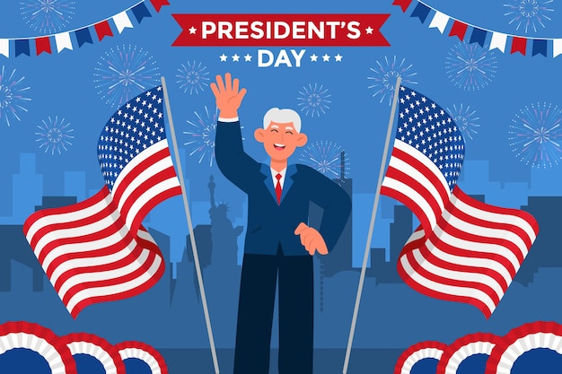 Presidents Day Flat Backgrounds – Free Download