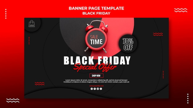 Horizontal Banner for Black Friday Sale – Free to Download