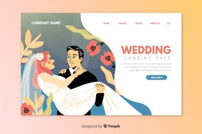 Stunning Wedding Landing Page Design – Free Stock Photo for Download