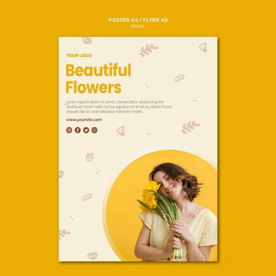 Florist Shop Poster Template – Free to Download