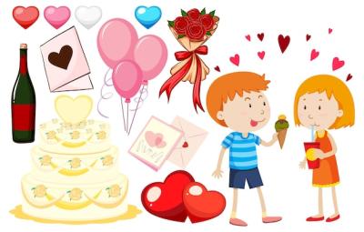 Valentine Theme Featuring Boy and Girl Eating – Free Stock Photo, Download for Free