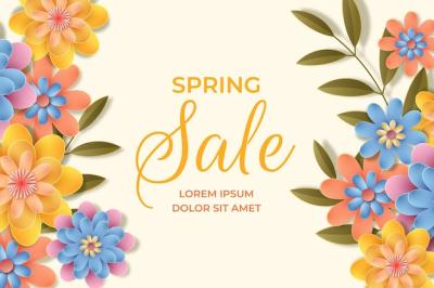 Spring Sale in Paper Style – Free to Download, Free Stock Photo