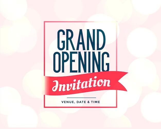 Grand Opening Invitation Template with Event Details – Free Download