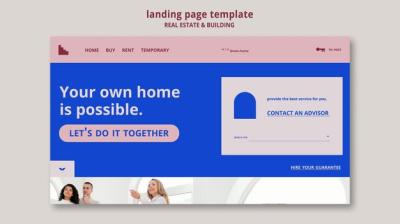 Real Estate and Building Landing Page – Free Download