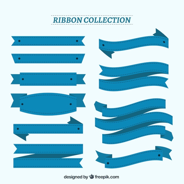 Blue Vintage Ribbons Collection – Free Download