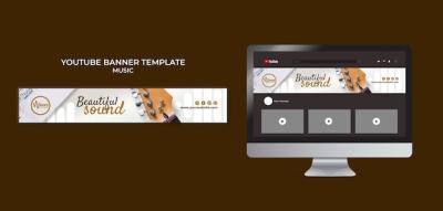 Music Event YouTube Banner Template – Free Download