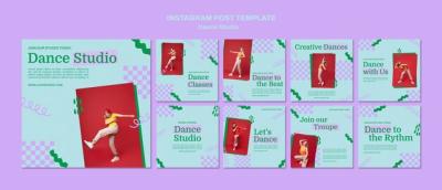 Geometric Dance Studio Instagram Stories – Free Download