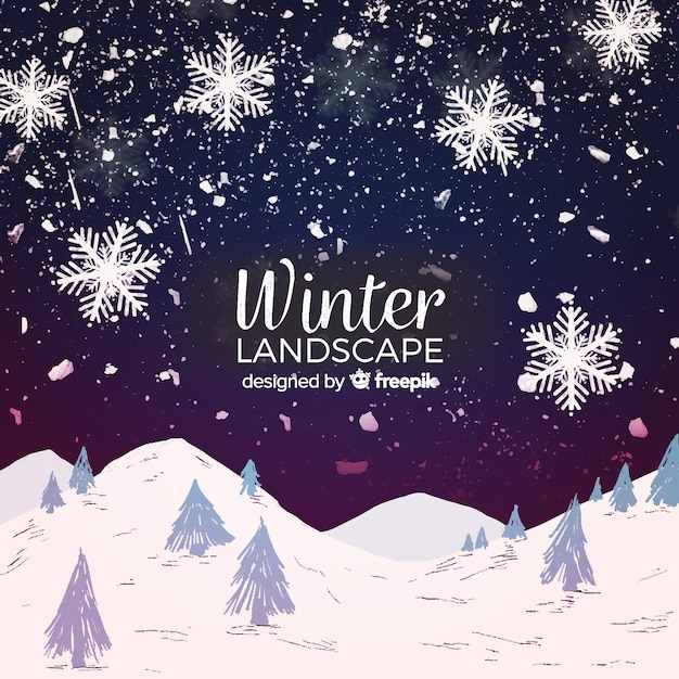 Beautiful Winter Landscape Composition – Free Download