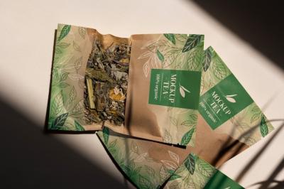 Tea Packaging Mockup in Paper Bag – Free Download