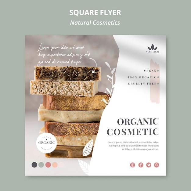 Natural Cosmetics Flyer Template – Free Download