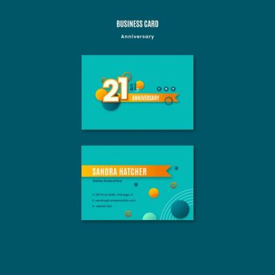 Happy Anniversary Business Card Template – Free Download