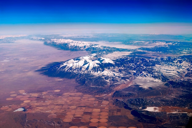 Stunning Aerial View of Snow-Capped Mountains – Free Stock Photo for Download