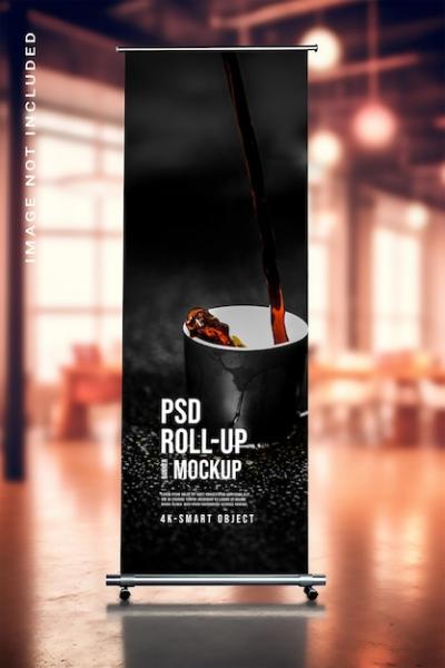 Rollup Banner Mockup – Free Download, Free Stock Photo