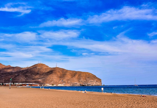 Stunning Beach Scenery with Rock Formation in Canary Islands, Spain – Free to Download