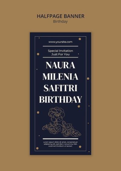 Birthday Celebration Banner Template – Free Download Stock Photo