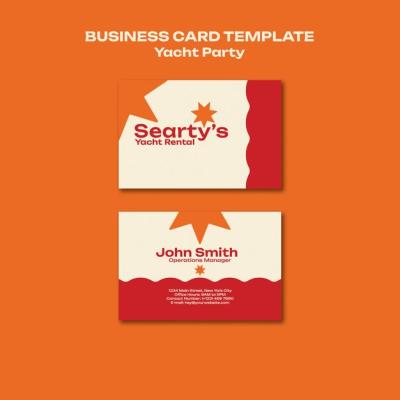 Yacht Party Business Card Template – Free Download