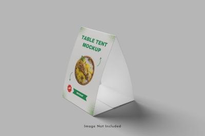 3D Rendered Table Tent Mockup – Free Download