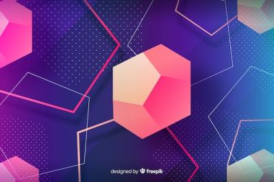 Low Poly Geometric Shapes Background Design – Free Download