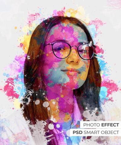 Colorful Paint Photo Effect – Free Download, Free Stock Photo