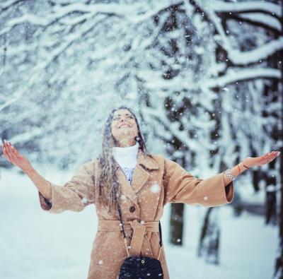 Beautiful Girl Playing with Snow – Free Stock Photo, Download for Free