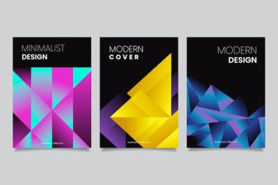 Geometric Gradient Shapes Covers on Dark Background – Free Stock Photo for Download