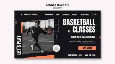 Flat Design Basketball Template – Free Download