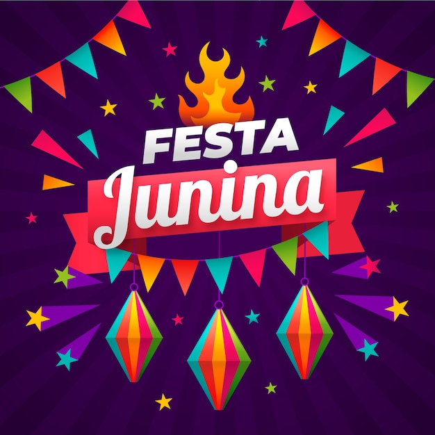 Festa Junina Flat Design Concept – Free Download