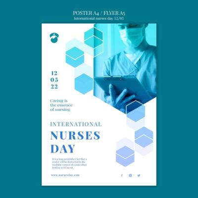 International Nurses Day Flat Design Template – Free Download