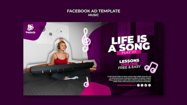 Music Performance Facebook Template – Free Download