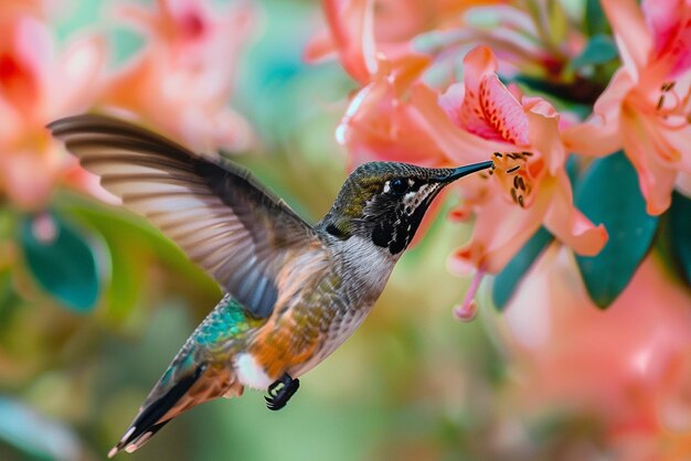 Honey Bird Feeding on Live Flowers: A Symbol of Nature’s Nectar – Free Download