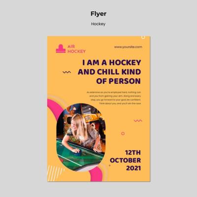 Table Hockey Flyer Design Template – Free Download, Download Free Stock Photo