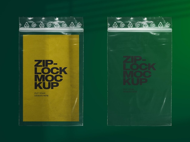 Ziplock Plastic Bag Mockup for Drug and Product Display – Free Download