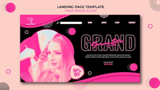 Beauty Salon Landing Page Template – Free Download