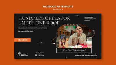 Tasty Food Restaurant Facebook Template – Free to Download