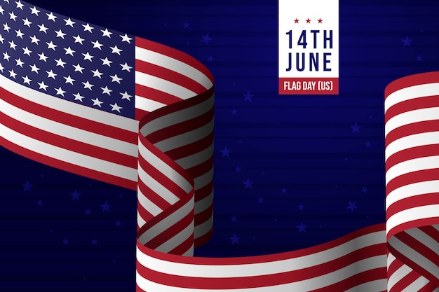 Gradient American Flag Day Background – Free Download