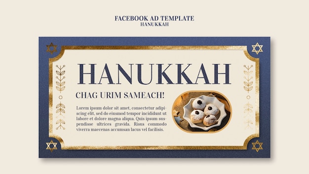 Hanukkah Jewish Celebration Social Media Promo Template – Free Download