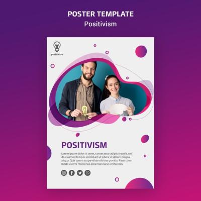 Positivism Concept Poster Template – Free to Download