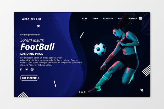 Sport Landing Page Template with Stunning Visuals – Free Download