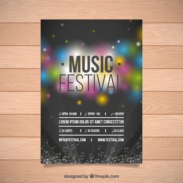 Black Music Festival Flyer – Download Free Stock Photo