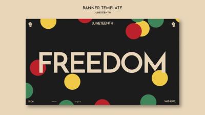 Juneteenth Banner Template Design – Free Download