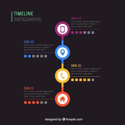 Colorful Infographic Timeline – Free Download, Download Free Stock Photo