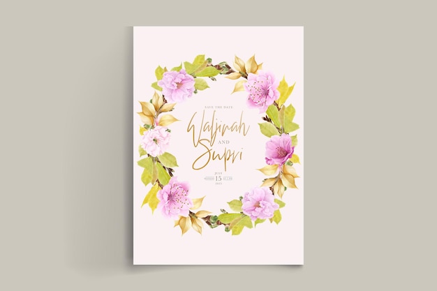 Elegant Cherry Blossom Background Card Design – Free Download