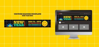 New Year 2023 YouTube Banner – Free Stock Photo, Download Free