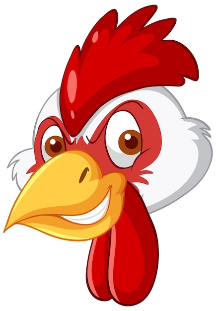 A Head of Chicken in Cartoon Style – Free Download