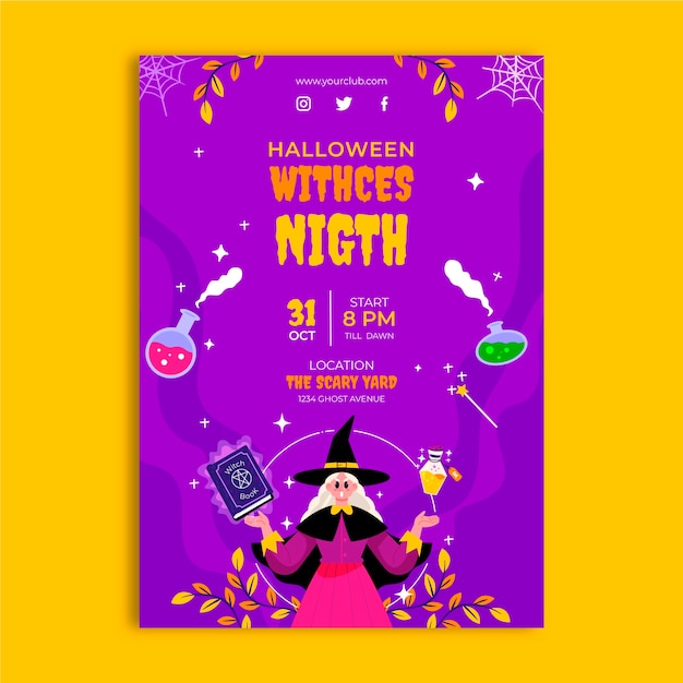 Vertical Halloween Flyer Template – Free Download