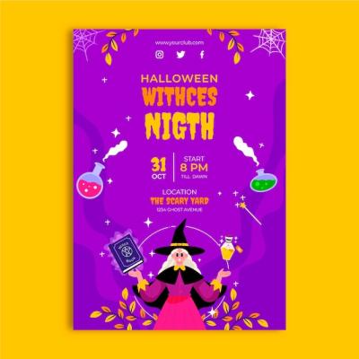 Vertical Halloween Flyer Template – Free Download