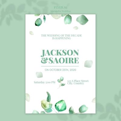 Minimalist Wedding Flyer Design – Free to Download