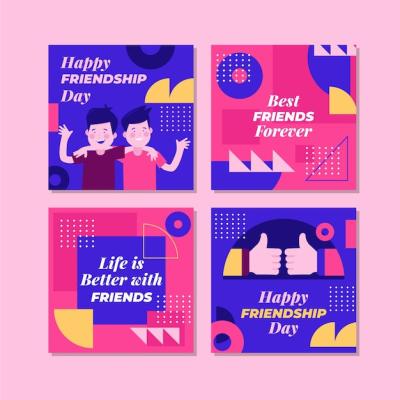 International Friendship Day Instagram Post Templates – Free Download