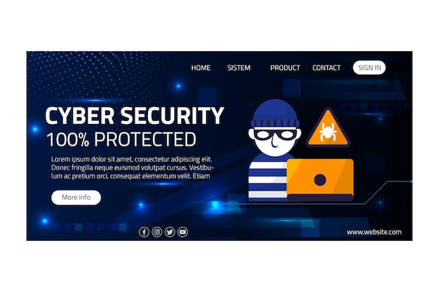 Cyber Security Landing Page – Free Download